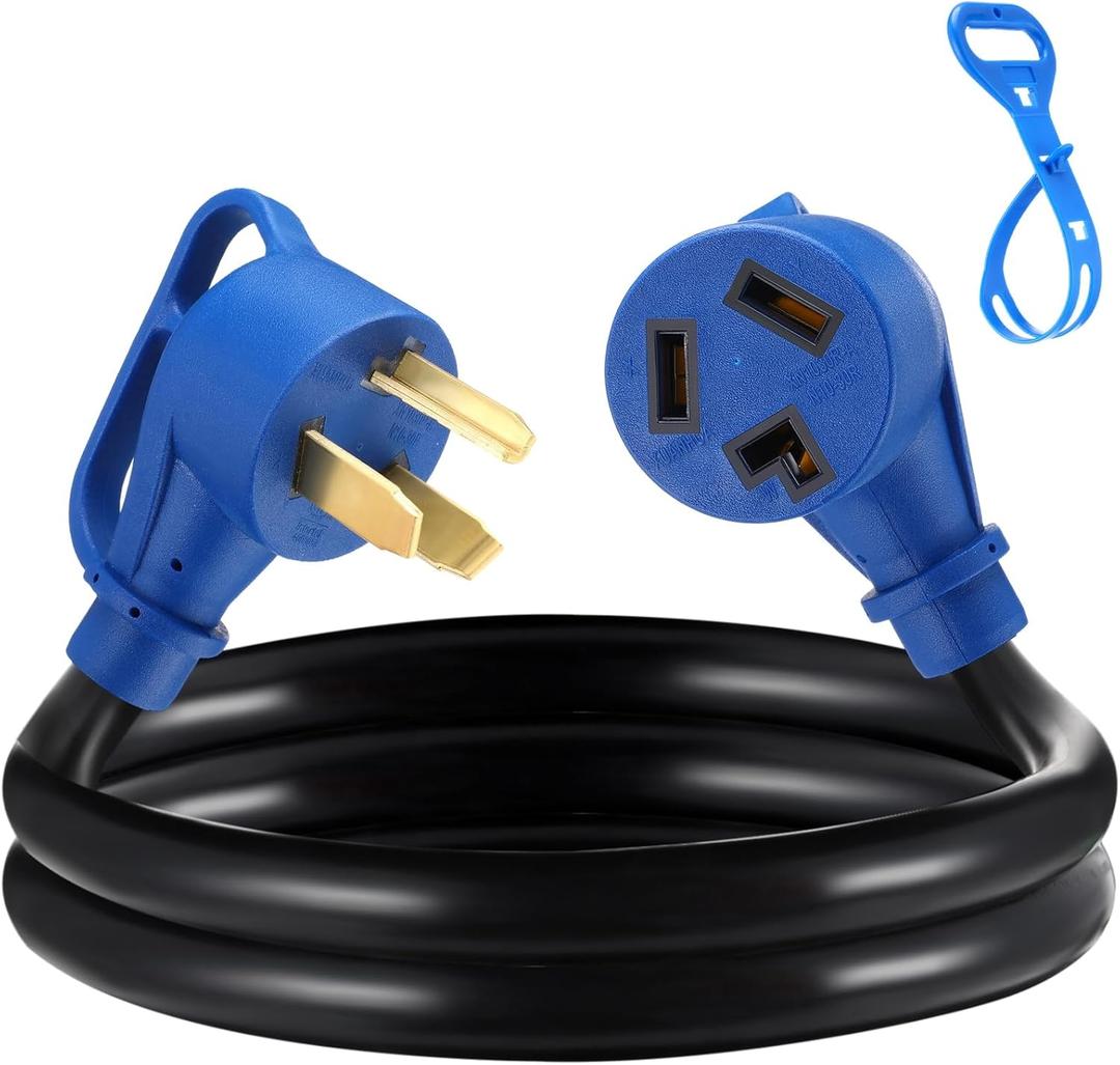 Kanayu 3 Prong Dryer/EV Extension Cord 6.6 FT, 30 Amp NEMA 10-30P to 10-30R, for Level 2 EV Charging and 3 Prong Dryer, Flexible STW 10 Gauge Cord with Grip Handle, ETL Listed