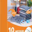 GONGSHI Vacuum Seal Bags for Clothing Travel & Home Storage, Travel Vacuum Bags with Electric Pump,Space Saver for Blankets, Comforters, Pillows, Clothes,10 Medium