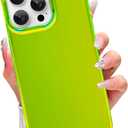 ZIYE Iridescent Case Designed for iPhone 16 Pro Cute Fluorescent Laser Design Soft TPU Bumper Hard PC Scratch-Resistant Shockproof Protective Phone Cover for Women Girls Men Green
