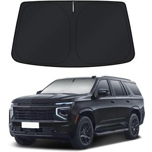 Car Sun Shade for 2021-2025 2026 Chevrolet Tahoe Accessories Windshield Sunshade Cover Front Window Shade Custom Fit Tahoe Sun Visor Protector Foldable Blocks UV Rays