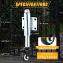2" Spring Loaded Gate Caster, Set of 2 TPU Wheel Heavy Duty Casters, Load Capacity 110 Lbs