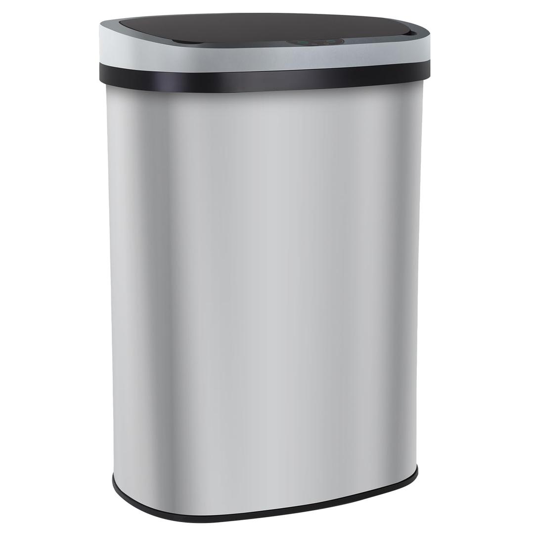 13 Gallon Kitchen Garbage Can 50L Stainless Steel Trash Can Garbage Bin Suitable Beautiful Garbage Can with Lid Sensor Trash Bin Garbage Bin with Lid Automatic for Office Bedroom Living Room, SS 13 Gallon Kitchen Garbage Can 50L Stainless Steel Trash Can Garbage Bin Suitable Beautiful Garbage Can with Lid Sensor Trash Bin Garbage Bin with Lid Automatic for Office Bedroom Living Room, SS