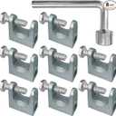 Beam Clamp, 8Pcs, 1" Jaw Opening, 1/2" Diameter Threaded Rod
Adjustable C Beam Clamps, Zinc Plated Iron, Joist Jaw Clamp Tool
