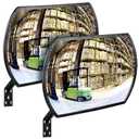 2 Pcs Garage Parking Indoor Acrylic Convex Security Mirror, 18" x 12" Rectangular Convex Corner Blindspot Mirror with Protective Film for Driveway Traffic