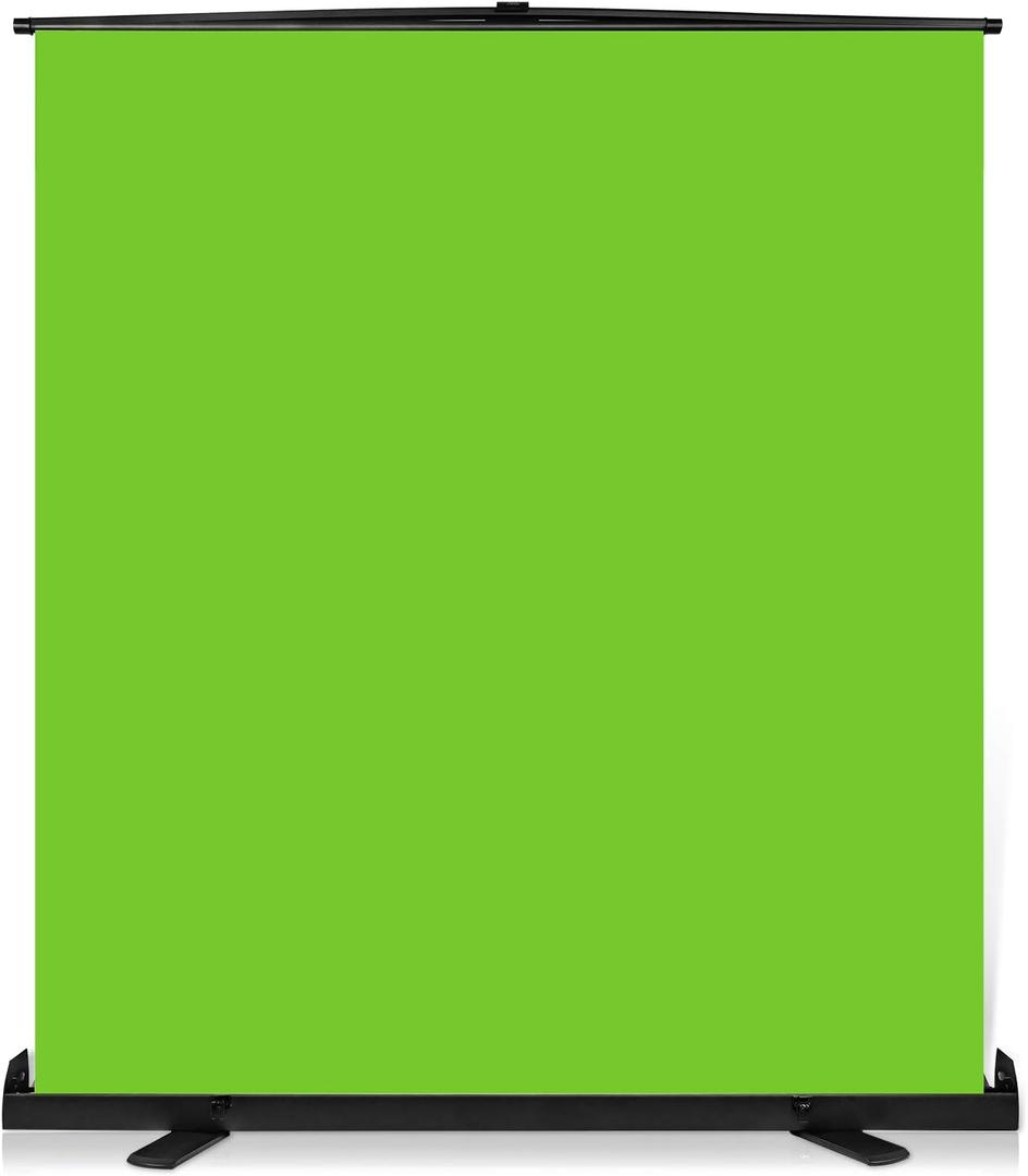 Yesker Upgrade Green Screen 73.2x77.5 inch Wider 180cmx 196cm Background Collapsible Chromakey Photo Backdrop Portable Pull Up with Aluminium Base Wrinkle-Resistant Fabric for Video Studio Live Game