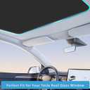 TOPABYTE Roof Sunshade for Tesla Model 3 Highland 2026-2024 Glass Sunroof Shade Window Insulation UV & Heat Protection Double-Layer Sun Shade, Black