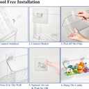 Bath Toy Storage 2 Packs, Large Bath Toy Holder, Quick Dry Bathtub Toys Organizer, Shower Caddy Shower Organizer for Bathroom Storage, No Drill Shelves Basket, Drainable, Clear White