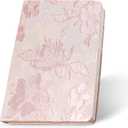 Stylish A5 Fabric Notebook  200 Pages, 120GSM, Embossed 3D Texture, Cloth Cover, Ink-Resistant Paper (Pink spring)