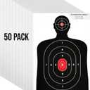 Silhouette Paper Shooting Target for The Range, Aiming Target Practice Paper for Indoor and Outdoor Shooting, Gun Accessories, for Handguns, Pistols, Rifles, Airguns, Pellet Gun, BB Guns -14X22 inches