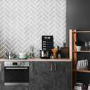 NAKLEO Wall Painting Stencil Large Size, 23,2x37,4 Herringbone Brick Chevron Reusable Plastic Template, Geometric Pattern Wallpaper, DIY Home Decor Craft Wood Floor Furniture