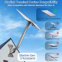 Gen 3 Mount for Starlink, Adjustable Wall & Roof Mounting Kit Compatible with Starlink V3 Standard Dish for Concrete or Wood Walls, Easy Installation, Include Aluminium Gen 3 Pipe Adapter