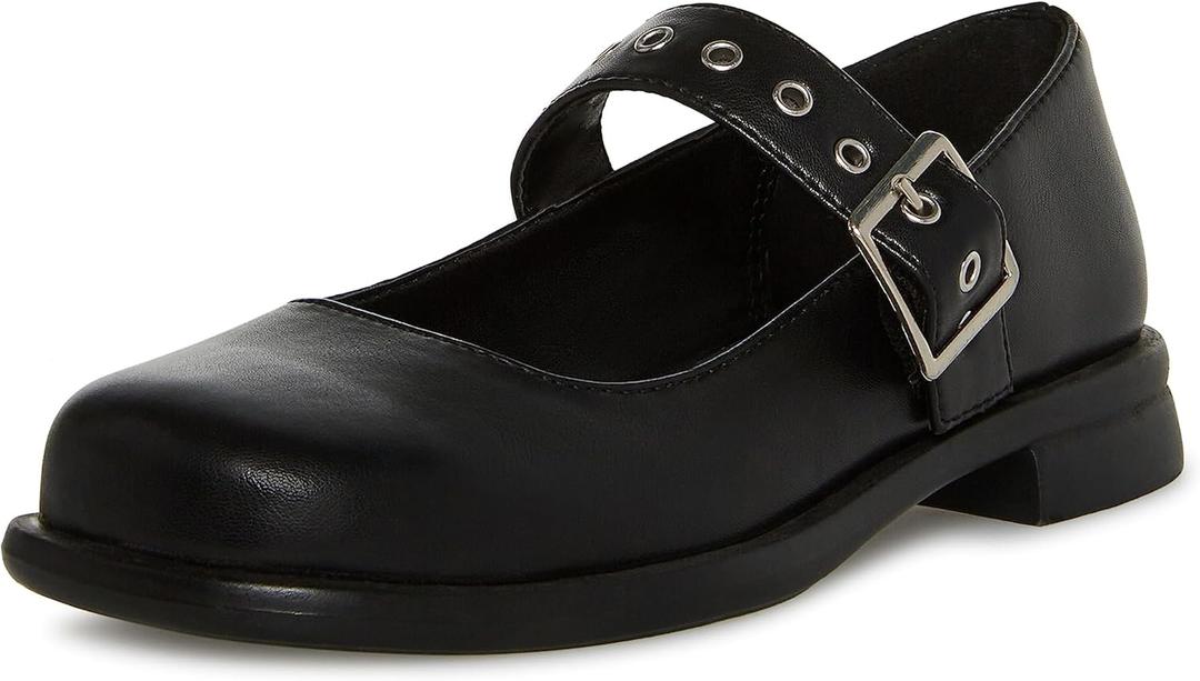 Steve Madden Girl's Bitsy Mary Jane Flat (2 Little Kid, Black)