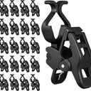 Christmas Light Clips for Outside, 100 Count Quick Spring Clip for Holiday Lights Decorations, Shatterproof, Mount to Shingles and gutters, Works with C7 C9 String Lights for Roof, Fence, Black