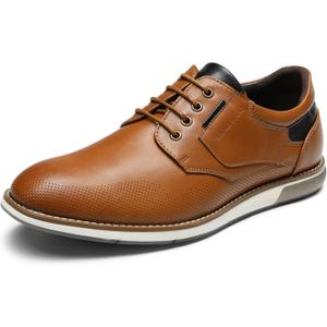 Bruno Marc Men's Casual Dress Oxfords Shoes Business Formal Derby Sneakers (9.5 Wide, Brown)