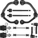 Front Upper Control Arms with Lower Ball Joint Assembly Suspension Kit for Ford Ranger 1998-2011 for Mazda B2300 B2500 B3000 B4000 10 pcs (1-Piece Design with Coil Spring Front Suspension Only)