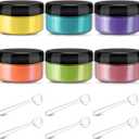 Heigble 6 Pcs 0.5 Ounce Glitter Embossing Powder Set for DIY Crafts Greeting Cards Making Scrapbooking Wedding Invitations (Bright Color)