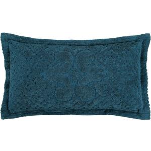 Better Trends Teal King Sham 100% Cotton Chenille Bedspread Sham, Soft and Cozy Tufted Tumble Dry (20x36 King Sham) Ashton Collection