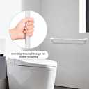 White Grab Bar 32 Inch, Grab Bar for Bathtub and Shower | Anti-Slip Knurled Grip, Stainless Steel, Bathroom Assist Handle Handrail, Handicap Support Bars for Toilet, 1.25" Diameter