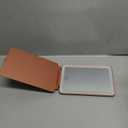 FUNTOUCH Rechargeable Travel Makeup Mirror with 72 Led Lights, Portable Lighted Makeup Mirror, 3 Color Lighting, Dimmable Touch Screen, Type C, Tabletop LED Folding Cosmetic Vanity Mirror (Pink)