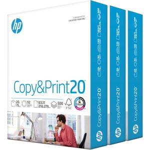 HP Papers | Printer Paper | 8.5 x 11 Paper | Copy &Print 20 lb | Case - 1,500 Sheets | 92 Bright | FSC Certified | 200090C