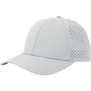 2 x Men's Baseball Cap Fits OSFM & XXL Laser Perforated Golf Ball Hat Water Resistant Quick Dry Adjustable Snapback Caps (Gray)