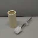 Ceramic Toilet Bowl Brush and Holder Set,Toilet Cleaning Scrub Brush,Heavy Duty Toilet Brush Quick Dry Bristles for Bathroom