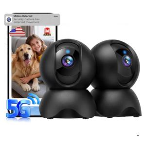 K 2.4GHz & 5GHz Indoor Security Camera, 2 Packs Pet/Dog/Baby Security Camera with Phone App, 360° Pan-Tilt WiFi Cameras for Home Security, 2-Way Audio, Night Vision, Auto-Tracking, Privacy Mode