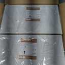 GOSO Small Rectangular Lamp Shades for Table Lamps & Wall Lamp Set of 2, 6.7 x12.6 x8 Inch Spider White Texture Rectangle Lamp Shade Modern & Rustic Square Linen Fabric Lampshade Replacement