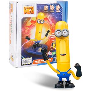 YOLOPARK Minions Despicable Me 4 Toys, 5.1 Inch Mega Tim Action Figures, Magnetic Head and 360Rotatable Body with Stretchable Arms Minion Model KitsGifts for Kids Ages 8 Years & Older