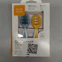 NumNum Baby Spoons Set, Baby Essentials Pre-Spoon GOOtensils for 6+ Months, First Stage Self-Feeding Spoons for Baby Led Weaning (BLW), Silicone Toddler Utensils, BPA-Free, 2 Pack Blue/Orange