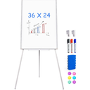 Maxtek Easel Whiteboard 36 x 24 in, Stand Tripod with Height Adjustable
3' x 2' Magnetic Dry Erase Surface, Flipchart Stand, Portable Tripod Easel for Office, Teaching, Home and Classroom