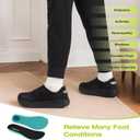 OrthoComfoot Men's Orthopedic Diabetic Extra Wide Walking Shoes: Adjustable Arch Support Plantar Fasciitis Slip-On for Swollen Feet, Comfortable Orthotic Easy Top Loafers for Foot and Heel Pain (Black)