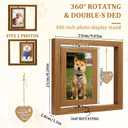 46 inch Pet Memorial Photo Frame, dog passing away gifts Rotating Wooden Picture Frame, Keepsake Remembrance Sympathy Gift for Loss of Dog or Cat