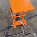 VEVOR Hydraulic Lift Table Cart, 330lbs Capacity 28.5" Lifting Height, Manual Single Scissor Lift Table with 4 Wheels and Non-Slip Pad, Hydraulic Scissor Cart for Material Handling and Transportation(missing non slip pad)
