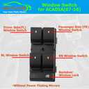 Acadia Upgrade Driver Side Master Power Window Control Switch with RED Light Compatible with 2007-2016 GMC Acadia, Durable Materials, 20945224, D1961F, D1930F