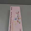 Wooden Tea Set for Little Girls, Pretend Play Tea Party Set Toy with 27 PCS Play Kitchen Accessories, Princess Tea Set Toy, Birthday Gift for Kids 3-5 Years Old, Improve Imagination