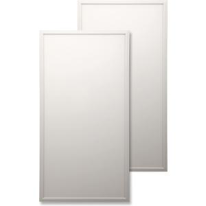 GT-Lite 2 Pack 2'x4' 5500 LM LED Flat Panel,White Trim Flush Mount, Drop Ceiling 5 CCT, 3 Level Dim, CRI 90 for Home and Office