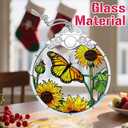 Stained Glass Ornament, Christmas Ornament, Hanging Ornaments for Home Decor & Christmas Tree Ornaments Exquisite Holiday Decor, Xmas Gifts & Holiday Present - Monarch Butterfly