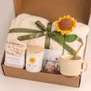Anforsun Sending Sunshine Sunflower, Thinking of You Care Package Unique Gift Baskets for Women, Best Friend Birthday and Get Well Soon, 50 x 70
