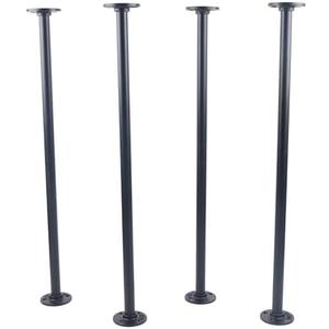 WATEBATH 30" Industrial Pipe Table Legs, Metal Pipes and Flanges for Custom Vintage Tables and Furniture, Rustic DIY Desk Legs, Shelf Support, Set of 3
