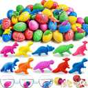 Adisher 30 PCS Easter Eggs Fillers, Easter Basket Stuffers, Dinosaur Hatching Egg, Easter Baskets for Kids Gifts, Filled Eggs Stuffers, Party Favors Hunt