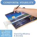 Falling in Art 25Inches Artist Leaning Bridge Hand Rest, Transparent Acrylic Wrist Leaning Bridge with Adjustable Height, Art Drawing Tool for Detailed Painting or Sketching