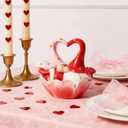 DN DECONATION Valentine Gnomes Decorations, Valentines Gnome Figurines Decorations for Home Table Indoor Collectible Sweet Gifts for Him (Set of 2, Red and Pink)