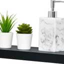 WELLAND Simons Floating Wall Shelf Ledge Shelves, 18-Inch, Black