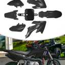 XR/CRF 50 Plastics Fairing Fender Kit For SDG SSR And More Dirt Pit Bike, BLACK (Complete Bundle)