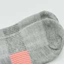 Womens Athletic No Show Socks, Cushioned Ankle Running Socks, Breathable, 4 Pairs (Grey)