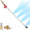 24" Radiator Cleaning Wand Set - 2000 PSI Stainless Steel Dual Water/Air Radiator cleaner Cleaner/Pressure Washer Gun Adapter & Tips, Fit for Household Cars, Trucks, RV Radiators