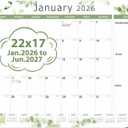 8 x 2026 Desk Calendar 22'' x 17'', Large Monthly Desktop Calendar, 18 Months Desk Pad (Jan. 2026 - Jun. 2027) for Home School Office Supplies