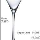 Crystal Martini Glasses, Set of 4, Hand Blown Stemware for Cocktails, 4.6oz