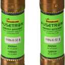 Bussmann BP/FRN-R-50 50 Amp Fusetron Dual Element Time-Delay Current Limiting Class RK5 Fuse, 250V Carded UL Listed, 2-Pack